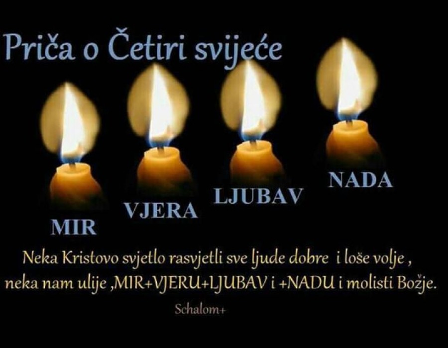 PRIČA ZA OBITELJ NA POČETKU ADVENTA- PRIČA O ČETIRI SVIJEĆE